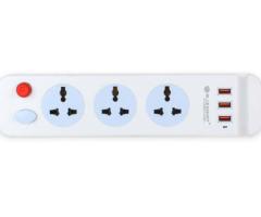 BlueSmart 3 Power Strip Extension Sockets for Multiple Use USB-A Parts for Device/Gadgets